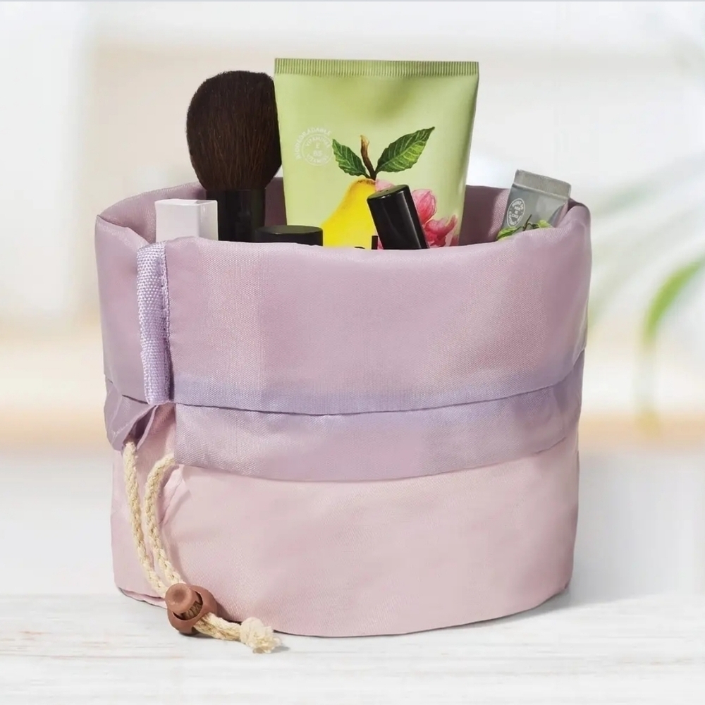 Avon pink drawstring Toiletry Bag